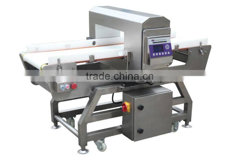 Food metal detector for metallized package product