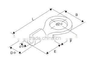 HEIGHT TO bare-side in the First Round Pre-insulated ring Terminal with High Quality