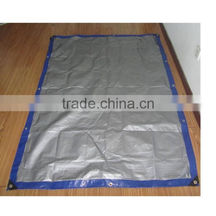 50-350gsm custom size blue and silver cheap price pe coated tarpaulin