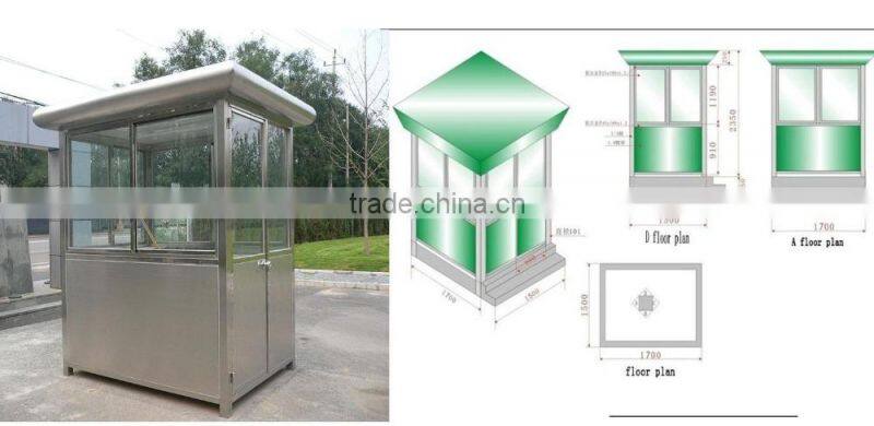 high quality security guard booth/ sentry box/ shop kiosk for sale