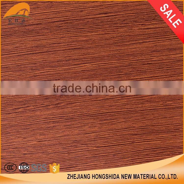 Top quality cassia siamea wood grain heat shrink film soft pvc foil for MDF