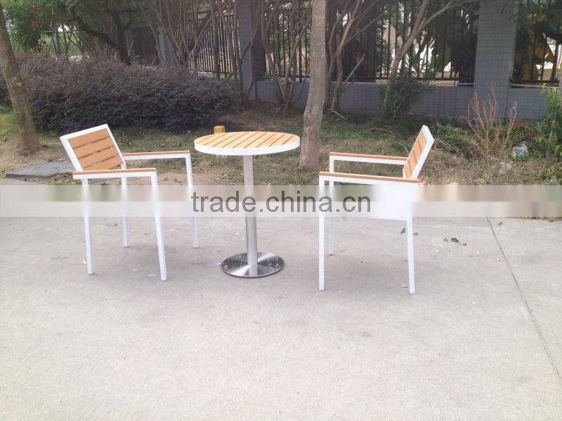 Modern stylish outdoor poly wood dining set