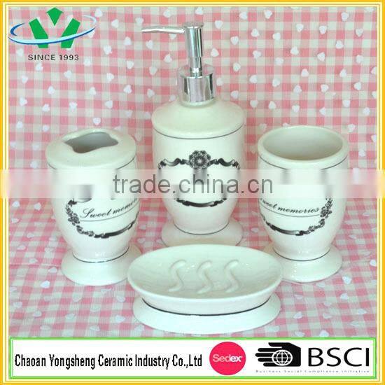 2014 Ceramic Luxury simply bathroom accessories For Hotel