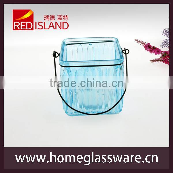 square Shape Glass Hanging Planter - Succulent Pot Container