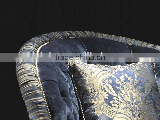 BISINI Classic Lounge Chair, European Style Comfortable Sofa Chair, Solid Wood with Fabric Chaise Lounge (BF01-X1188)