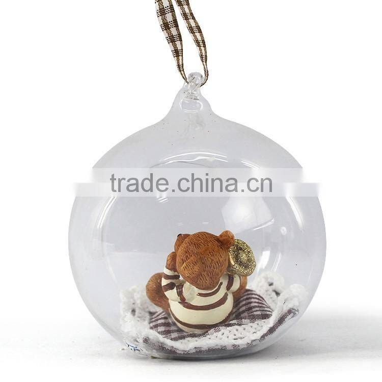 2016 cheap christmas hanging glass ornaments