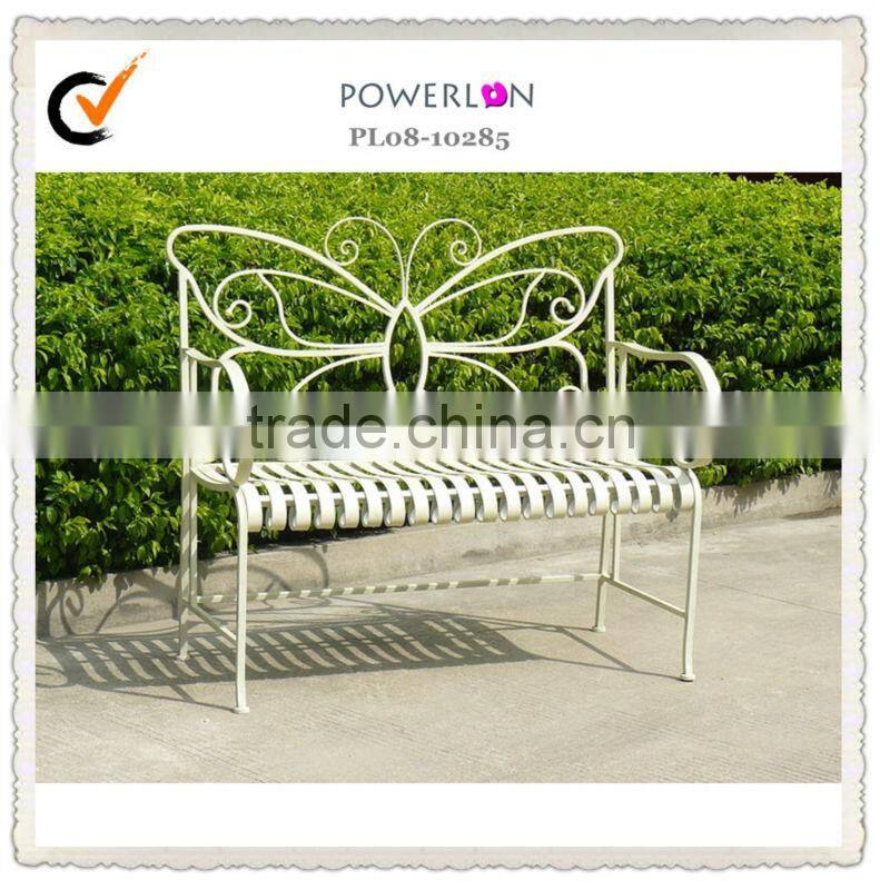 Antique Waterproof Outdoor Wrought Iron Garden Bench