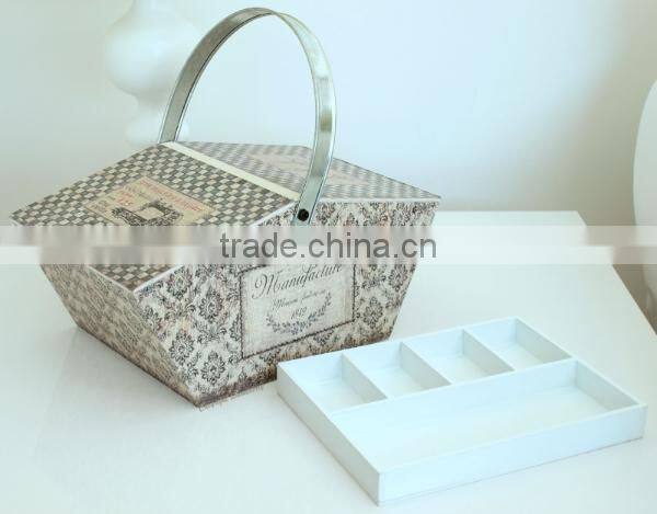 Chic Attractive Decorative Wooden Sewing Basket/Box