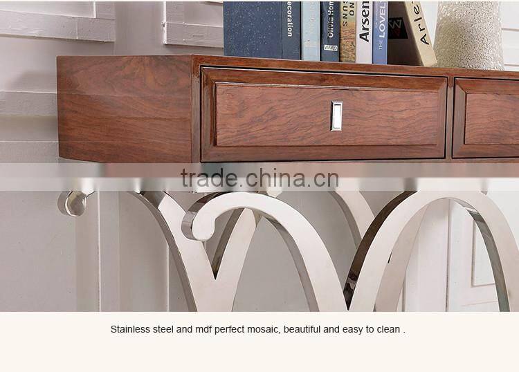 F359 Bedroom Furniture Modern walnut MDF sideboard