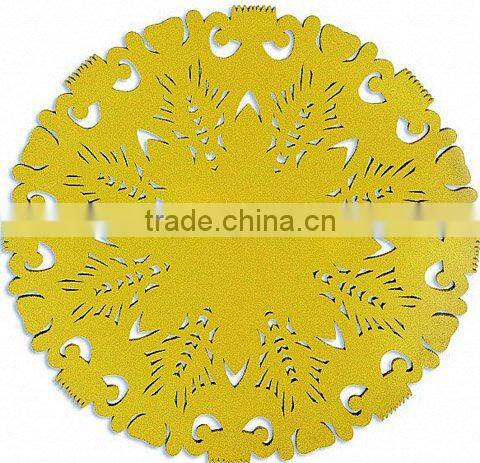 beatiful laser cut ecco-friendly wool felt table cloth
