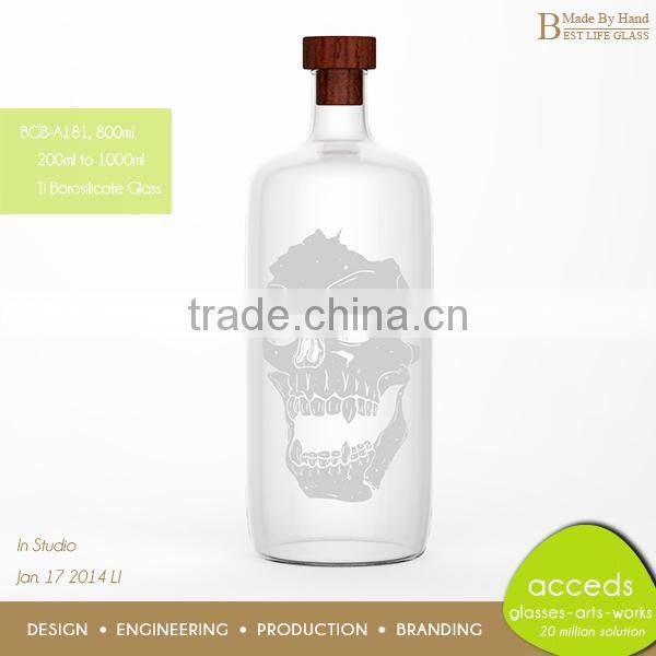 New Innovationsl Borosilicate Cheap Novelty Whiskey Bottle