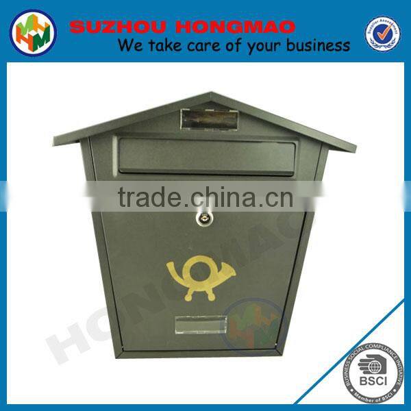 Wall mounted hanging aluminium letter box