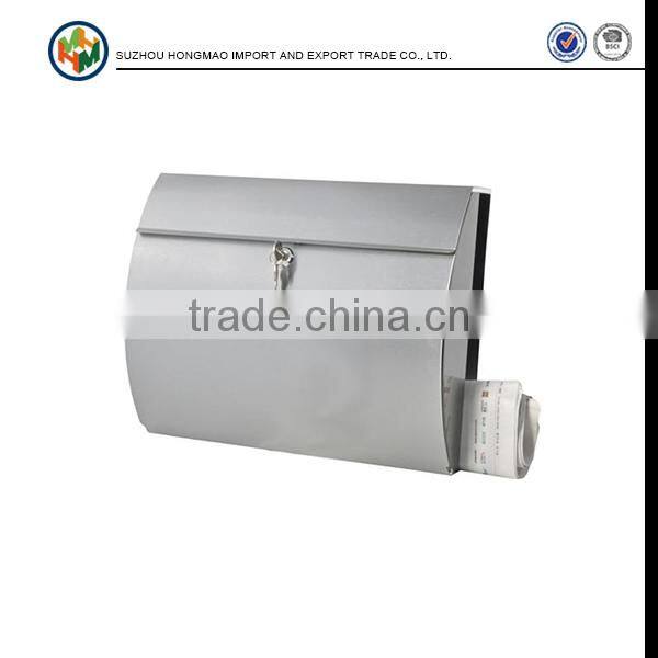stainless steel mailbox with newspaper holder
