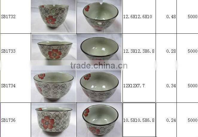 10 pcs japanese style stock porcelain dinner set