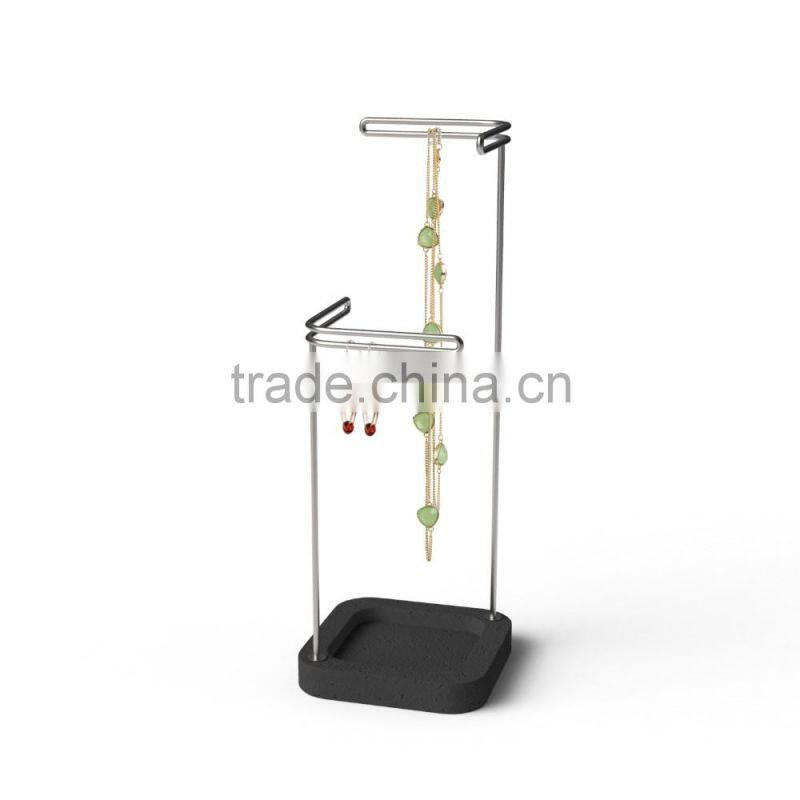 Tonvic 4 Tiers Rotating Iron Jewelry Holder Jewelry Display Stand Organizer