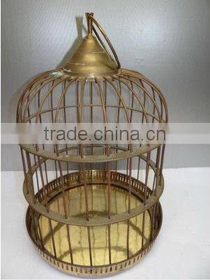 Vintage Beautiful Metal Large Hanging Bird Cage