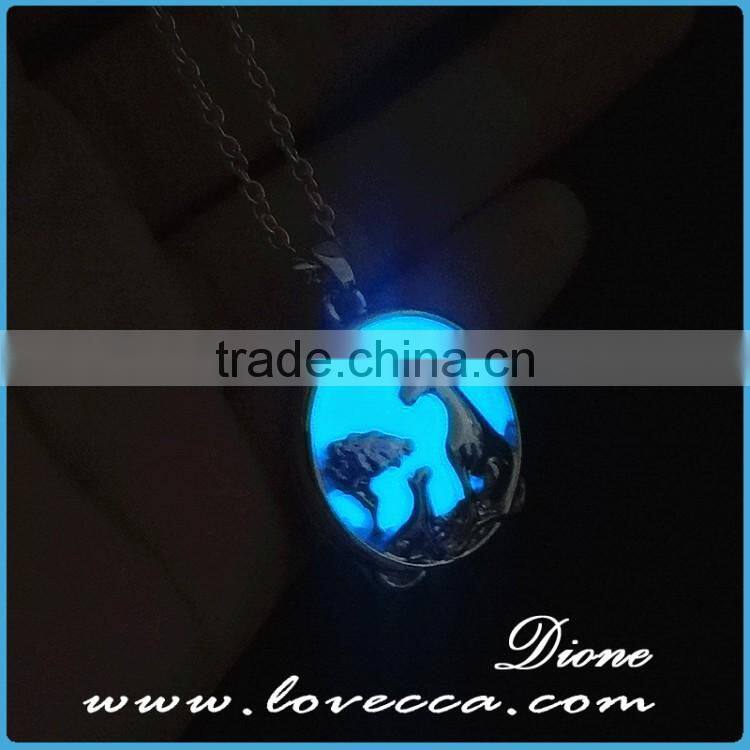 Luminous lady necklace jewelry cheap glow in the dark cross necklaces
