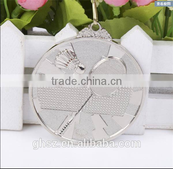 hot sale zinc alloy badminton medal for wholesale