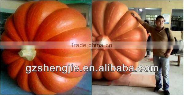 China guangzhou manufacturer wholesale decorative fake huge FRP artificial pumpkin fruits for decoration