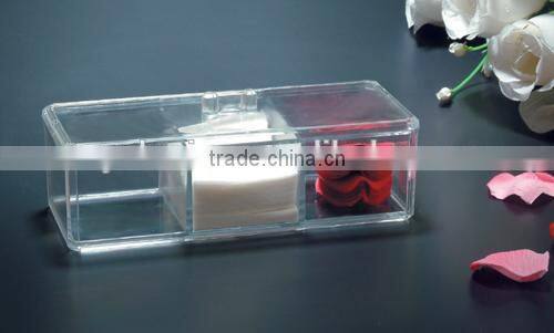 new design transparent three case cosmetic organiser box