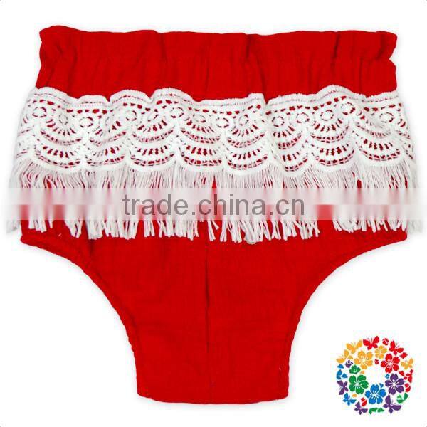 Wholesale Newborn Baby Clothes Boutique High wWaist Wine Ruffle Baby Bloomers