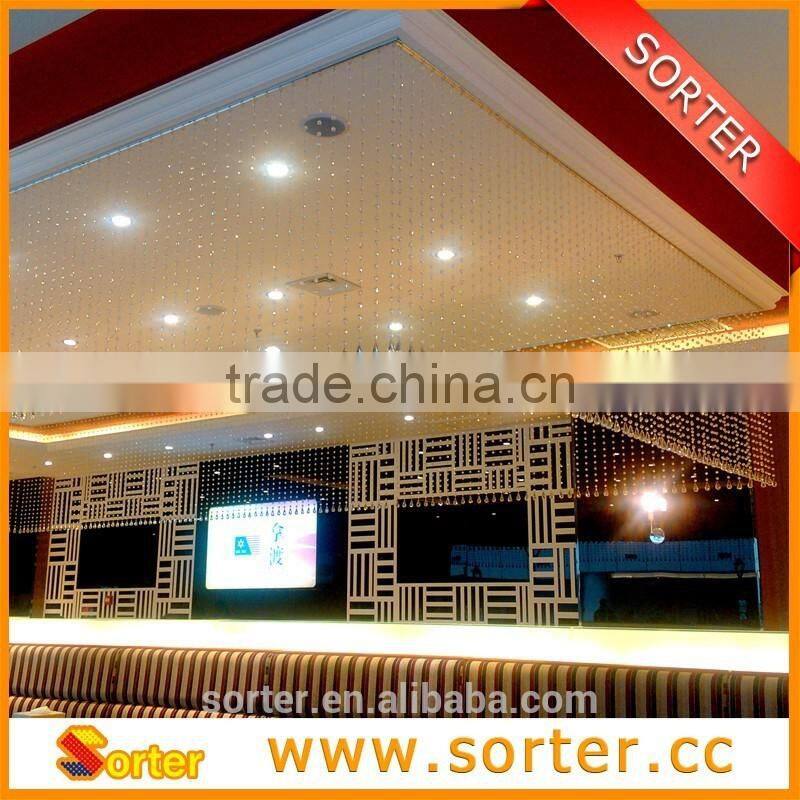 14mm Octagon beads string strands glass crystal curtain for indoor decoration