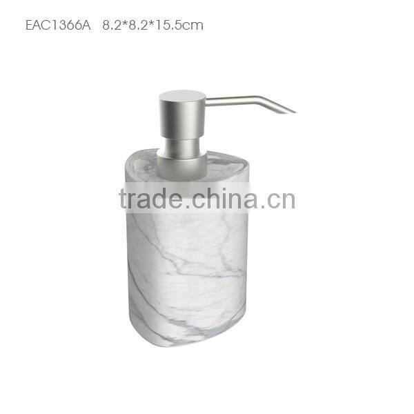Bathroom design marble effect bath soap dispenser / wholesale bathroom accessories set