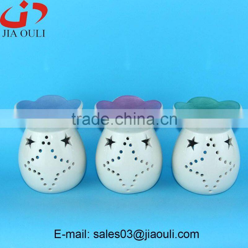 BSCI Audit Factory Modern family life fragrance lamp ceramic teapot shape oil burner, Gifts & Decor Ceramic Oil Warmer