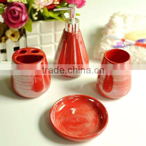 Red bathroom set chrismas bathroom set