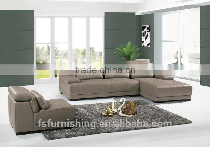 JR6008 Contemporary Leather living room Sofa Grey Sectional easy cheap PU/leather sofa on sale