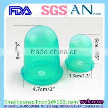 Silicone Vacuum Cups Cupping 2pcs|set Massage Anti-Cellulite Transparent Small