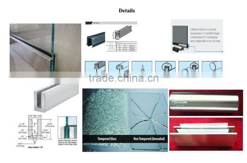 Stainless Steel U Channel for Glass Railing System