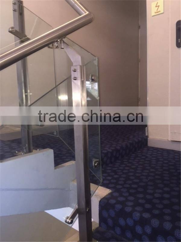 Customized 316 Stainless Steel Satin Finished Staircase Glass Railing Post