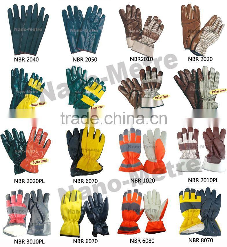 NMSAFETY nitrile impregnated working glove manufacture in china