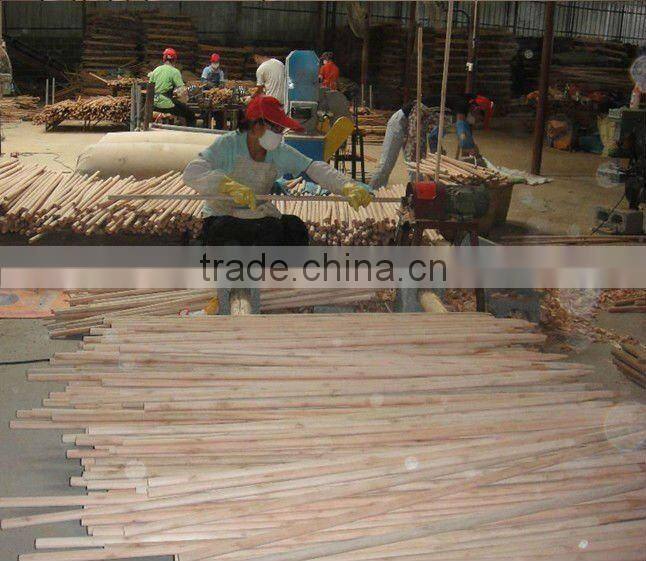 long wooden broom handle/mop handle