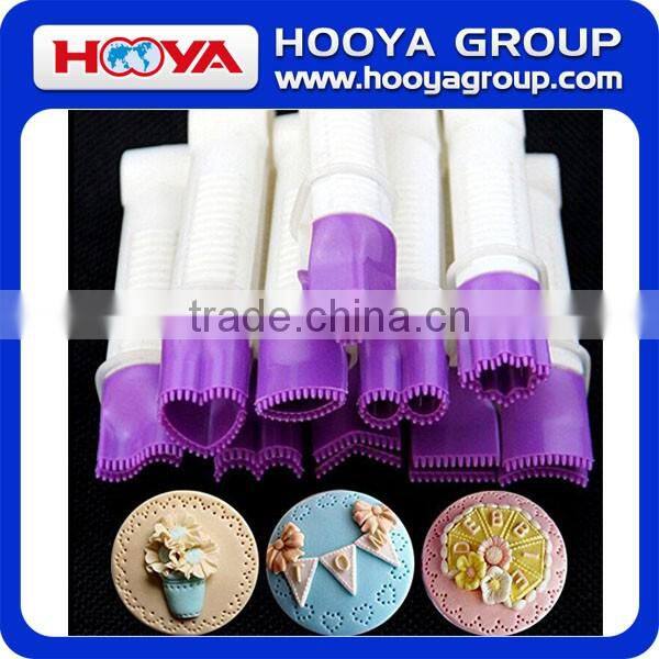 10pcs Cake Clamp Crimpers Scallop Heart Wavy Fondant Decorating Sugarcraft Tools Set