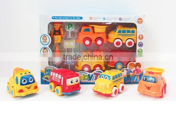 ABS material hot sale plastic car toys with diy design
