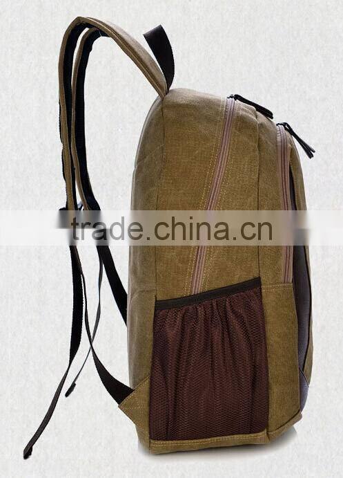 High quality canvas cheap cool backpack for students