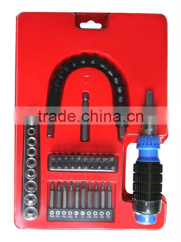 44pcs Ratchet Driver & Socket Bit Set