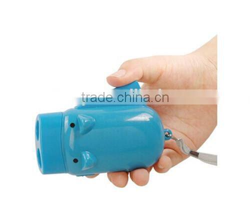 plastic cartoon pig shape squeeze charge torches