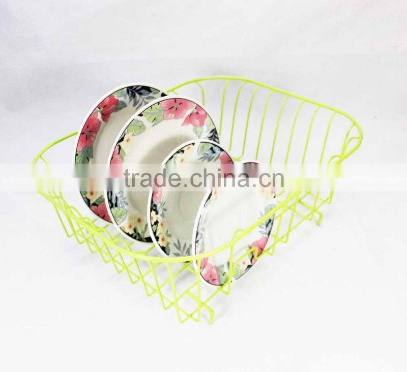 548-35 Kitchen Rectangle Coloring Metal Wire Dish Drying rack