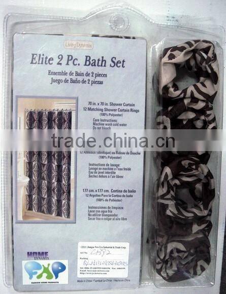beautiful printed fancy pvc shower curtain