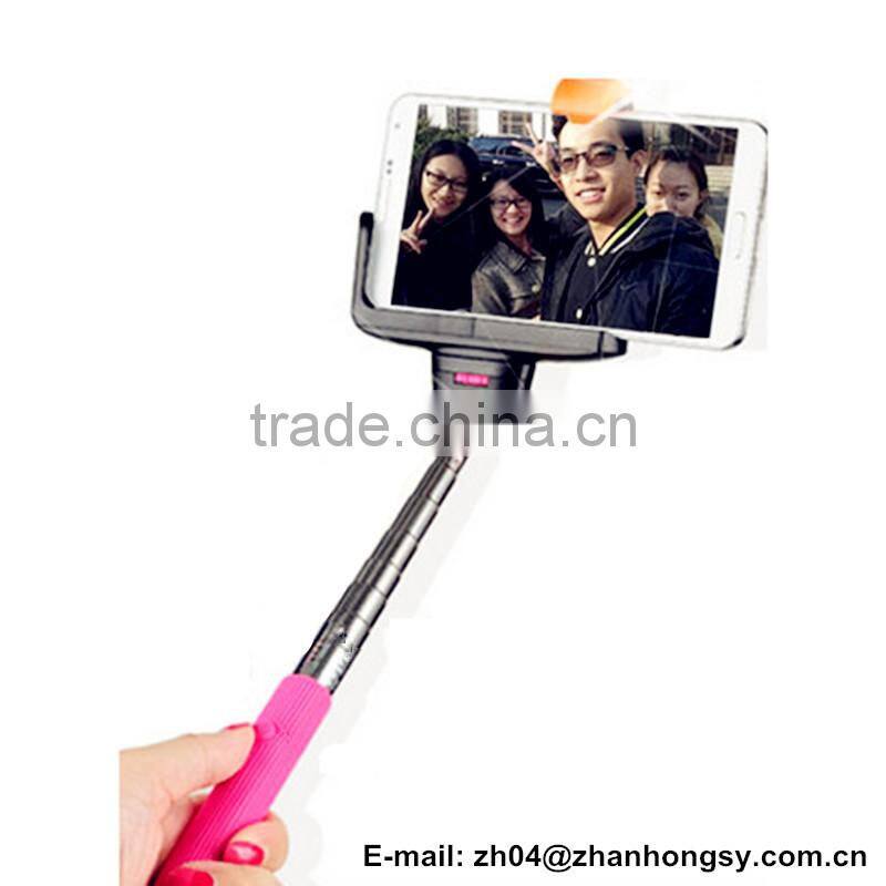 Wired Self-timer Monopod For Mobile Phone For Iphone For Smasung No Charge No Bluetooth