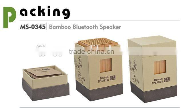 2016 wireless mini bamboo bluetooth speaker