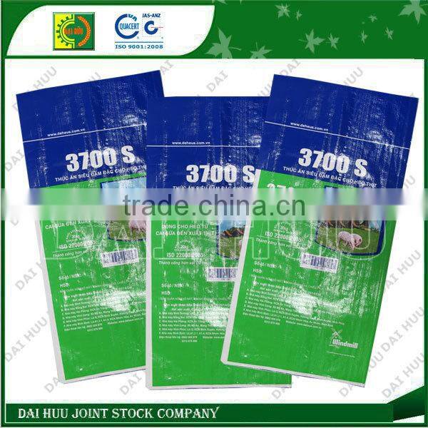 BOPP with many colors PP woven sacks bag for animal feed