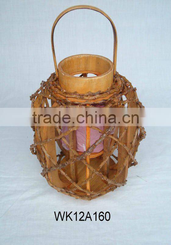 2013 New designed flower bamboo hanging lantern paper lantern