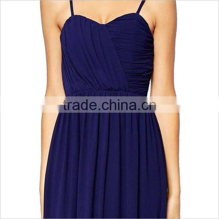 2016 New arrival womens elegant chiffon belted maxi dress wholesale plus size maxi dress