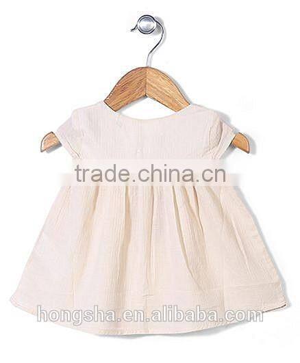 Embroidery Child Clothes Pretty Floral Print Baby Dress HSd6014