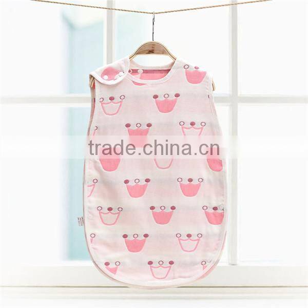 Baby Sleeping Bag Sleepwear Nursery Swaddling Blankets Bodysuit/Baby baby vest gauze sleeping bag