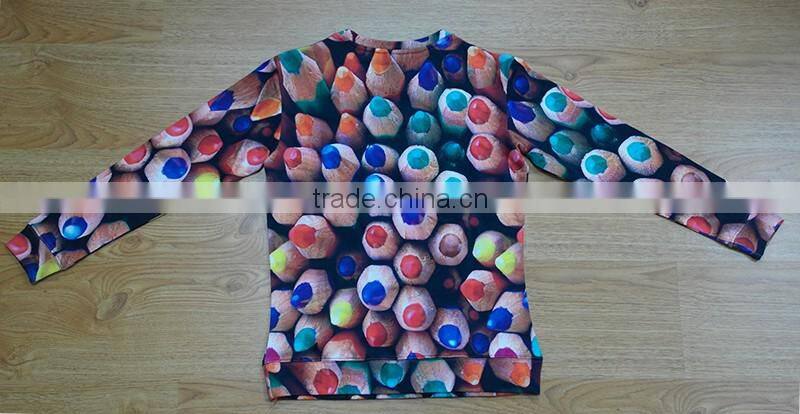 wholesale summer bulk womens clothing fitness apparel 2016 sublimation 3d crewneck custom sweatshirt women printing manufacturer